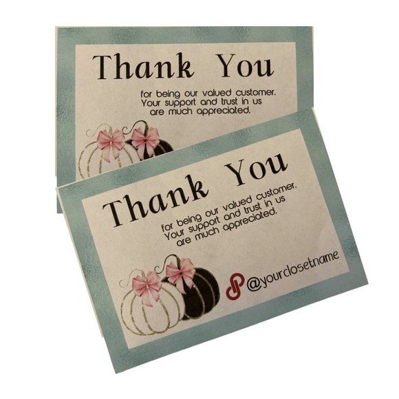 The Autumn Season Pumpink Design Makes the Perfect Thank You Card 100ct - Picture 1 of 8